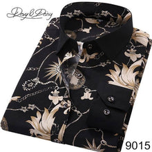 Load image into Gallery viewer, DAVYDAISY Casual Shirt Men Autumn Social Print Dress Slim Fit Long Sleeve Shirt Male Brand Clothing Chemise Homme 4XL DS-165