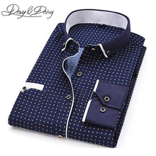 Load image into Gallery viewer, DAVYDAISY High Quality Men Shirt Spring Long Sleeve Turn-Down Collar Dress Polka Dot Print Casual Shirt Men Camisas DS-026