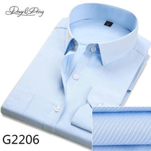 Load image into Gallery viewer, DAVYDAISY Hot Sale Men Shirt long Sleeved Solid Twill Striped Male Formal Shirts Brand Slim Fit Business Dress Shirt Man DS014