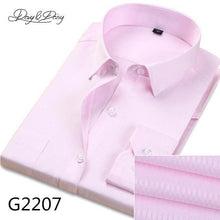 Load image into Gallery viewer, DAVYDAISY Hot Sale Men Shirt long Sleeved Solid Twill Striped Male Formal Shirts Brand Slim Fit Business Dress Shirt Man DS014