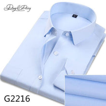 Load image into Gallery viewer, DAVYDAISY Hot Sale Men Shirt long Sleeved Solid Twill Striped Male Formal Shirts Brand Slim Fit Business Dress Shirt Man DS014