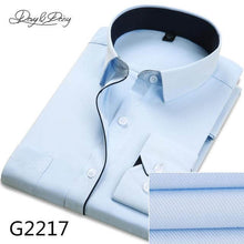 Load image into Gallery viewer, DAVYDAISY Hot Sale Men Shirt long Sleeved Solid Twill Striped Male Formal Shirts Brand Slim Fit Business Dress Shirt Man DS014