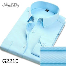 Load image into Gallery viewer, DAVYDAISY Hot Sale Men Shirt long Sleeved Solid Twill Striped Male Formal Shirts Brand Slim Fit Business Dress Shirt Man DS014
