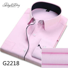 Load image into Gallery viewer, DAVYDAISY Hot Sale Men Shirt long Sleeved Solid Twill Striped Male Formal Shirts Brand Slim Fit Business Dress Shirt Man DS014