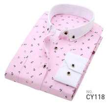 Load image into Gallery viewer, DAVYDAISY Men Shirt Long Sleeve Fashion Floral Printing Male Shirts Brand Clothing Casual shirt Man camisa masculina DS004