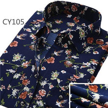 Load image into Gallery viewer, DAVYDAISY Men Shirt Long Sleeve Fashion Floral Printing Male Shirts Brand Clothing Casual shirt Man camisa masculina DS004