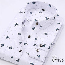 Load image into Gallery viewer, DAVYDAISY Men Shirt Long Sleeve Fashion Floral Printing Male Shirts Brand Clothing Casual shirt Man camisa masculina DS004