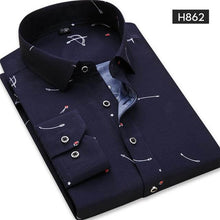 Load image into Gallery viewer, DAVYDAISY Men's Casual Shirt Autumn Full Sleeve Solid Print High Quality Social Dress Shirt Men Brand Clothing Camisa DS-110