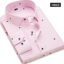 Load image into Gallery viewer, DAVYDAISY Men's Casual Shirt Autumn Full Sleeve Solid Print High Quality Social Dress Shirt Men Brand Clothing Camisa DS-110