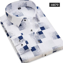 Load image into Gallery viewer, DAVYDAISY Men's Casual Shirt Autumn Full Sleeve Solid Print High Quality Social Dress Shirt Men Brand Clothing Camisa DS-110