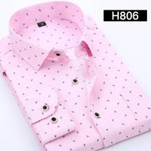 Load image into Gallery viewer, DAVYDAISY Men's Casual Shirt Autumn Full Sleeve Solid Print High Quality Social Dress Shirt Men Brand Clothing Camisa DS-110