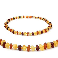 Load image into Gallery viewer, DR Classic Natural Amber Necklace Supply Certificate Authenticity Genuine Baltic Amber Stone Baby Necklace Gift 10 Color 14-33cm