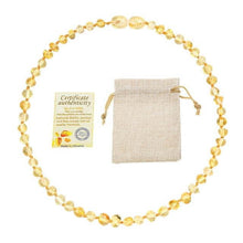 Load image into Gallery viewer, DR Classic Natural Amber Necklace Supply Certificate Authenticity Genuine Baltic Amber Stone Baby Necklace Gift 10 Color 14-33cm