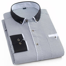 Load image into Gallery viewer, Fashion Printed Men Shirts Casual 100% Polyester Long Sleeve Dress Shirts Classic Male Slim Fit Brand Mens Clothes 2018 Camisas