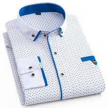 Load image into Gallery viewer, Fashion Printed Men Shirts Casual 100% Polyester Long Sleeve Dress Shirts Classic Male Slim Fit Brand Mens Clothes 2018 Camisas