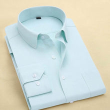 Load image into Gallery viewer, Fashion Twill Business Formal Shirts Long Sleeve Mens Dress Shirt Male Office Work Wear Casual Social Shirt Plus size 6XL 7XL