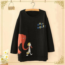 Load image into Gallery viewer, Harajuku Blouse Women Cartoon Print Shirts 2019 Fashion Embroidery Tops Hoody Long Sleeve Tops Female Autumn Blusas Plus Size