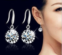 Load image into Gallery viewer, Hot Fashion jewelry 925 silver Earrings Female Crystal from Austrian New woman name earrings Twins micro set