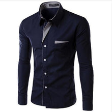 Load image into Gallery viewer, Hot Sale 2019 New Fashion Men Shirts Long Sleeve Cotton Slim Fit French Cuff Casual Male Social Dress Shirt Heren Hemden M-4XL