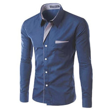 Load image into Gallery viewer, Hot Sale 2019 New Fashion Men Shirts Long Sleeve Cotton Slim Fit French Cuff Casual Male Social Dress Shirt Heren Hemden M-4XL