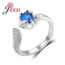 Load image into Gallery viewer, JEMMIN Fashion Fox Open Ring With shiny CZ Charm 925 Sterling Silver Women Appointment Jewelry Romantic Gift High Quality