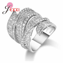 Load image into Gallery viewer, JEMMIN Luxury Charm Big Ring for Women Wedding Appointment Jewelry High Quality Lover Girlfriend Birthday Gift Popular Sale