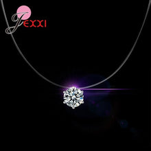Load image into Gallery viewer, JEMMIN Transparent Rope Pendant Necklace 8 Colors Clear Cubic Zirconia 925 Sterling Silver Interface Popular Factory Price
