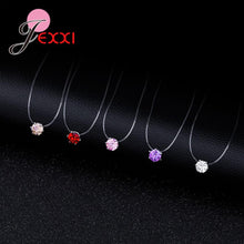 Load image into Gallery viewer, JEMMIN Transparent Rope Pendant Necklace 8 Colors Clear Cubic Zirconia 925 Sterling Silver Interface Popular Factory Price