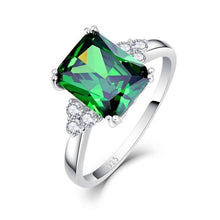 Load image into Gallery viewer, JQUEEN New Fashion 5.3ct Nano Russian Emerald Ring 925 Solid Sterling Silver Set High Quality Best Brand Jewelry For Women