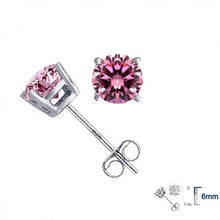 Load image into Gallery viewer, Jemmin Elegant Genuine 925 Sterling Silver Crystal Stud Earrings Fine Women Jewelry Wedding Engagement Earring Gift