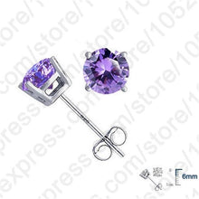 Load image into Gallery viewer, Jemmin Elegant Genuine 925 Sterling Silver Crystal Stud Earrings Fine Women Jewelry Wedding Engagement Earring Gift