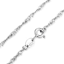 Load image into Gallery viewer, JewelryPalace 100% Genuine 925 Sterling Silver Necklace Classic Basic Silver Chains Lobster Clasp Adjustable Fashion Jewelry