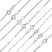 Load image into Gallery viewer, JewelryPalace 100% Genuine 925 Sterling Silver Necklace Classic Basic Silver Chains Lobster Clasp Adjustable Fashion Jewelry