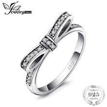 Load image into Gallery viewer, Jewelrypalace Cubic Zirconia Bow Knot Stackable Ring Authentic 925 Sterling Silver Rings Fine Jewelry For Women Gift Hot Sale
