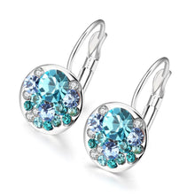 Load image into Gallery viewer, LEKANI Crystal From Swarovski Fashion Round Charming Stud Earrings with Czech Crystal Women Earrings Wholesale Jewelry Brinco