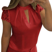 Load image into Gallery viewer, Laamei Lace Blouses Women 2018 Hollow Out Sexy Tops Femme Solid Casual Office Shirts Plus Size 5xl Blousas V Neck Streetwear