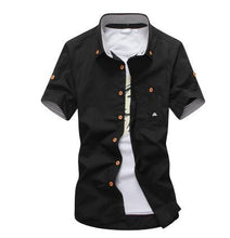 Load image into Gallery viewer, MarKyi plus size 5xl mushroom embroidery mens short sleeve casual shirts fashion 2017 new summer cotton shirts men social