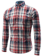 Load image into Gallery viewer, Men Plaid Shirt Long Sleeve Spring Shirt Brand Mens Checkered Shirt Cotton Mens Casual Shirts 2017 Men Plus Size slim fit Camisa