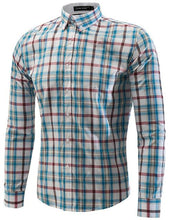 Load image into Gallery viewer, Men Plaid Shirt Long Sleeve Spring Shirt Brand Mens Checkered Shirt Cotton Mens Casual Shirts 2017 Men Plus Size slim fit Camisa