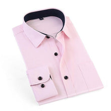 Load image into Gallery viewer, Mens Shirts Long Sleeve 2018 Male Tuxedo Shirt Cotton Mens Dress Shirts Slim Fit White Black Wedding Shirt Men Chemise Homme 5XL