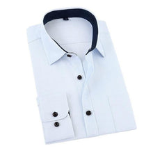 Load image into Gallery viewer, Mens Shirts Long Sleeve 2018 Male Tuxedo Shirt Cotton Mens Dress Shirts Slim Fit White Black Wedding Shirt Men Chemise Homme 5XL