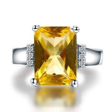 Load image into Gallery viewer, New 10x14MM Mystic Fire Rainbow Topaz Engagement Wedding Ring Solid 925 Sterling Rectangle Unique Top Brand Jewelry Accessories