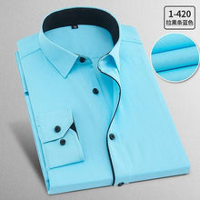 Load image into Gallery viewer, New 2018 Spring Autumn Solid Plus Size 8XL Slim Fit Cotton Men Dress Shirts Long sleeve Mens Casual Shirt Social Shirts