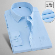 Load image into Gallery viewer, New 2018 Spring Autumn Solid Plus Size 8XL Slim Fit Cotton Men Dress Shirts Long sleeve Mens Casual Shirt Social Shirts