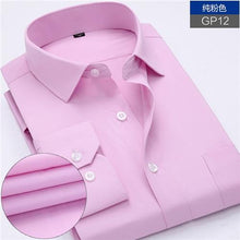 Load image into Gallery viewer, New Arrived 2018 mens work shirts Brand soft Long sleeve square collar regular striped /twill men dress shirts white male tops