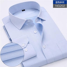 Load image into Gallery viewer, New Arrived 2018 mens work shirts Brand soft Long sleeve square collar regular striped /twill men dress shirts white male tops
