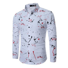 Load image into Gallery viewer, New Men's Long Sleeve Casual Shirt Fashion Rose Flower 3D Printed Floral Shirt Turn-down Collar Slim Fit Shirt For Mens Clothing