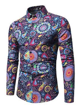 Load image into Gallery viewer, New Men's Long Sleeve Casual Shirt Fashion Rose Flower 3D Printed Floral Shirt Turn-down Collar Slim Fit Shirt For Mens Clothing