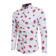 Load image into Gallery viewer, New Men's Long Sleeve Casual Shirt Fashion Rose Flower 3D Printed Floral Shirt Turn-down Collar Slim Fit Shirt For Mens Clothing