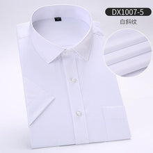 Load image into Gallery viewer, New Men's Short Sleeve Dress Shirt Summer Brand Male Breathless Cotton Business Leisure Shirts Men Without Pockets AF2030